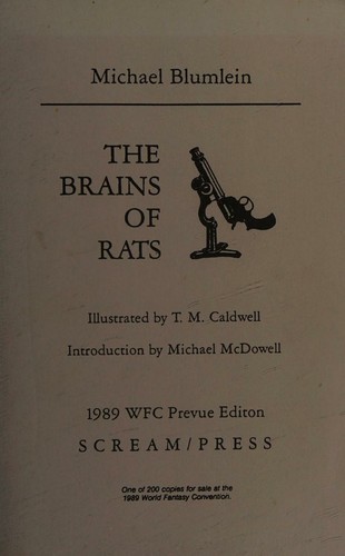 Michael Blumlein: The brains of rats (1989, Dell)