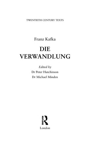 Die Verwandlung (EBook, German language, 1993, Routledge)