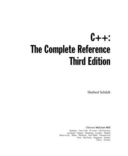 Herbert Schildt: C++ (EBook, 2001, McGraw-Hill)