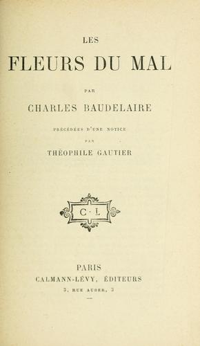 Les  fleurs du mal (French language, 1868, Calmann-Lévy)