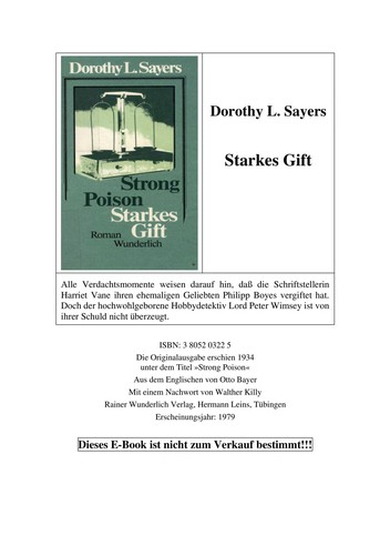 Starkes Gift (German language, 1980, Wunderlich)