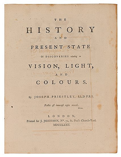 Joseph Priestley: Opticks (Hardcover, 1772, London : Printed for J. Johnson)