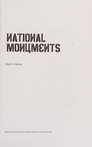 Heid E. Erdrich: National monuments (2009, Michigan State University Press)