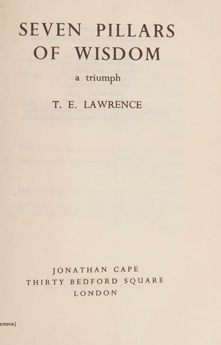 T. E. Lawrence: Seven pillars of wisdom, (1946, Continental Book Co)