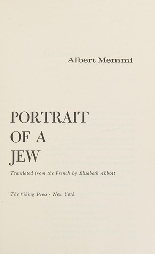 Albert Memmi: Portrait of a Jew (A Viking compass book) (Paperback, Penguin (Non-Classics))