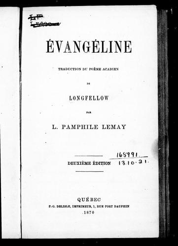 Henry Wadsworth Longfellow: Évangéline (French language, 1870, s.n.])