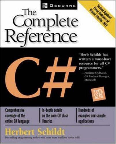 Herbert Schildt: C# (Paperback, 2002, Osborne/McGraw-Hill)