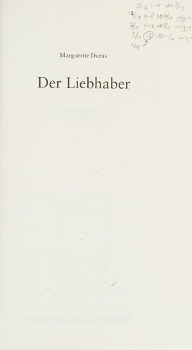 Marguerite Duras: Der Liebhaber (German language, 2004, Süddt. Zeitung GmbH)