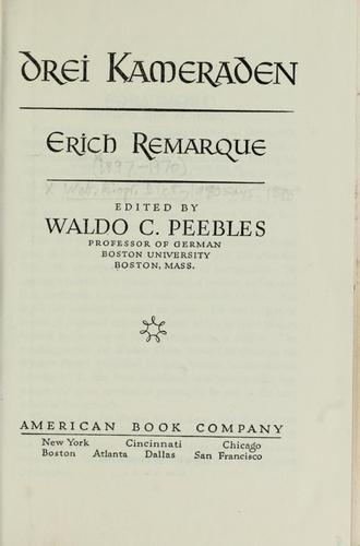 Drei kameraden (German language, 1941, American Book Company)