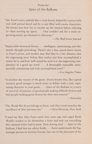 Spies of the Balkans (2011, Random House Publishing Group, Random House Trade Paperbacks)