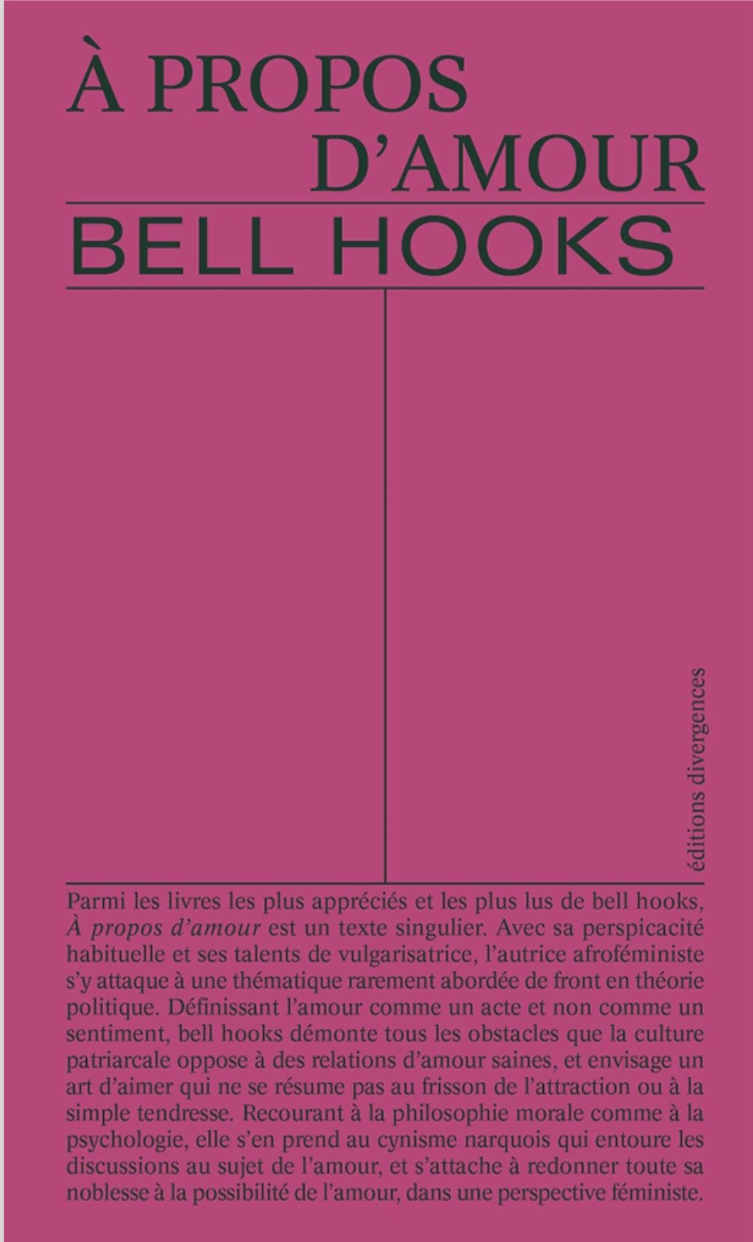 À propos d'amour (Paperback, Français language, 2022, Éditions Divergences)